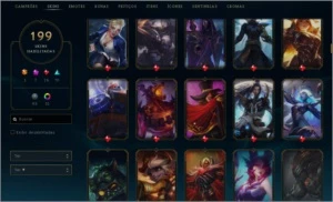 Conta lol 110 champs, 199 skins, unranked level 303 - League of Legends