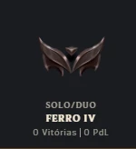 Conta Ferro 4 - IV  com 0 pdl . - League of Legends LOL