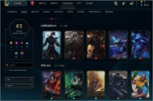 Conta lol lv 185 unranked 92campeões 42 skins muito boas - League of Legends