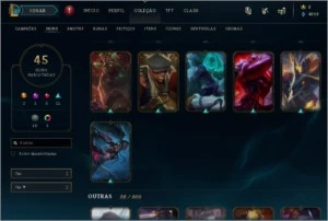 Conta lol lv 185 unranked 92campeões 42 skins muito boas - League of Legends
