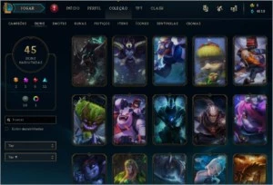 Conta lol lv 185 unranked 92campeões 42 skins muito boas - League of Legends
