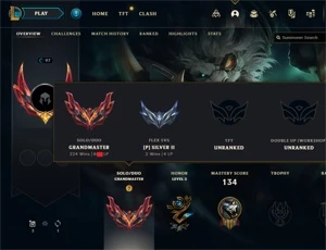 Conta LoL GM (grão-mestre) 600+ PDL com dia stackado (BR) - League of Legends