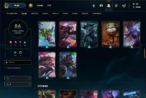 Unranked com 115 Champs e 86 Skins - League of Legends LOL