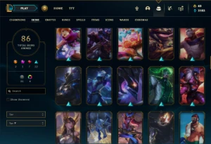 Unranked com 115 Champs e 86 Skins - League of Legends LOL