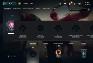 Unranked com 115 Champs e 86 Skins - League of Legends LOL