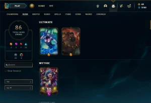 Unranked com 115 Champs e 86 Skins - League of Legends LOL