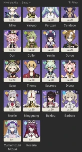 Arlequinno+BIS, Mavuika e outros... - Genshin Impact