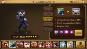 Reroll Summoners War lvl10 com Ninja Dark - Han