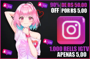 Instagram 1.000 Visualizações Rells, Igtv R$ 5,00 - Redes Sociais