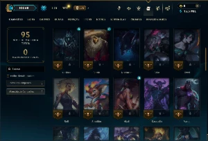 Mestre com 55 Champs e 7 Skins ( 21 PDL ) - League of Legends LOL