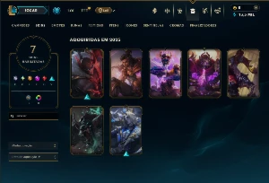 Mestre com 55 Champs e 7 Skins ( 21 PDL ) - League of Legends LOL