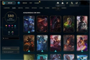 Conta League Of Legends 380 Skins, Gold III LOL