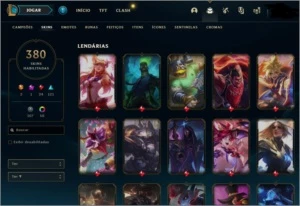 Conta League Of Legends 380 Skins, Gold III LOL