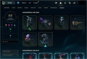 Conta League Of Legends 380 Skins, Gold III LOL