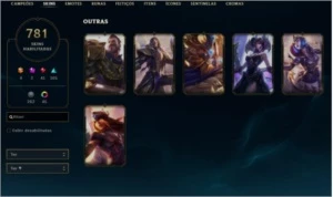 Conta com 781 skins - League of Legends LOL