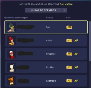 Conta veterana de Dofus