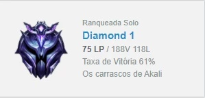 CONTA LEAGUE OF LEGENDS DIAMANTE 1, EX MESTRE LOL