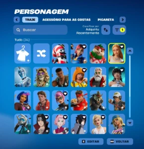 Conta Fortnite | 34 Skins | Naruto + Ice Spice | Candy Axe