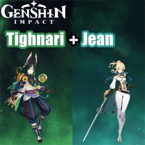 Contas Genshin Impact AR 5 com Tighnari e Jean