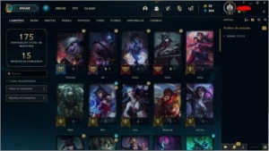 Conta LOL - 60 campeões - 25 Skins - Platina 4 - Honra 2 - League of Legends