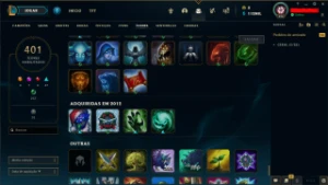 Conta League of Legends 2012 com muitas skins LOL