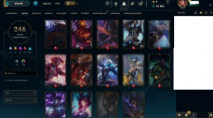 Conta lol 246 skins lvl 617 - League of Legends