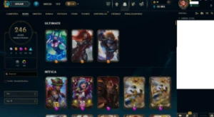 Conta lol 246 skins lvl 617 - League of Legends