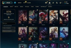Conta prata 4 com 80 Champs e 39 Skins - League of Legends LOL