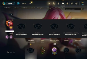 Conta Unranked com 53 Champs e 32 Skins + 2 Fragmentos - League of Legends LOL