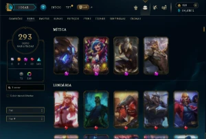 Conta lol emerald+all champs+293 skins - League of Legends