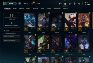 Conta Diamante 1 com 59% de Win rate - League of Legends LOL