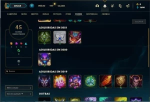 Conta Diamante 1 com 59% de Win rate - League of Legends LOL
