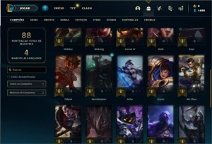 Conta Diamante 1 com 59% de Win rate - League of Legends LOL