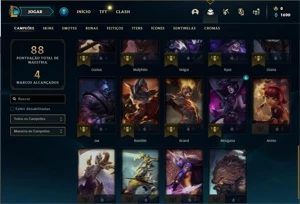 Conta Diamante 1 com 59% de Win rate - League of Legends LOL