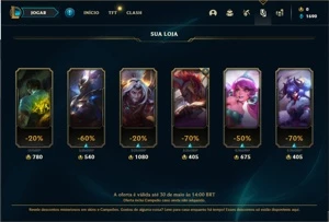 Conta Diamante 1 com 59% de Win rate - League of Legends LOL