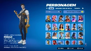 Conta fortnite picareta mint, skin midas