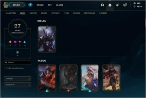 Conta level 136, 27 skins, Gold 2 + Dados de criação - League of Legends LOL