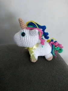 Mini Amigurumi Unicórnio - Artesanato e Personalizados