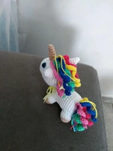 Mini Amigurumi Unicórnio - Artesanato e Personalizados