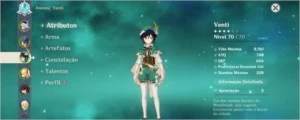 Conta Genshin com QIQI, Venti com constelação 5* - Genshin Impact