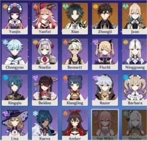 Xiao + Jade + Zhongli + Jean AR 37 Aniversário Livre. - Genshin Impact