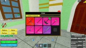 Conta Lvl Max Com Gh + Sg + Cdk + Shark Anchor + Kitsune Inv - Roblox