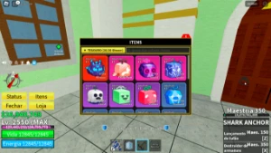 Conta Lvl Max Com Gh + Sg + Cdk + Shark Anchor + Kitsune Inv - Roblox