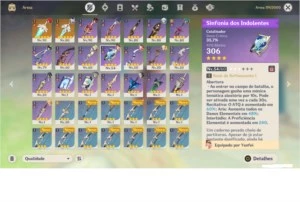 AR52 HUTAO DILUC VENTI QIQI com mais 40 Primogens - Genshin Impact