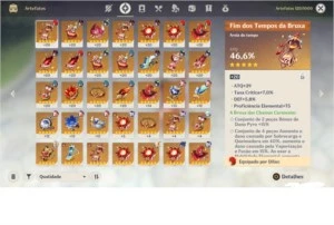 AR52 HUTAO DILUC VENTI QIQI com mais 40 Primogens - Genshin Impact