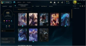 Vendo conta no LOL, OURO 4 (EX PLATINA) COM 46 SKINS - League of Legends