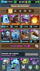 CONTA NV 11 / 10 LENDÁRIAS(MUITAS NV 2+) E DEMAIS BEM UPADAS - Clash Royale
