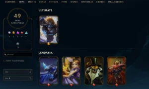 Conta League of Legends Full Acesso - 83 Champs e 49 Skins LOL