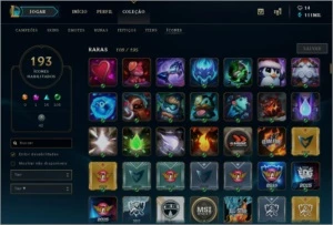 CONTA LOL PLATINA V, ALL CHAMP, 349 SKINS, 111 EA - League of Legends