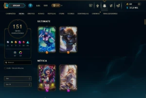 Prata 3 com TODOS os Champs e 151 Skins ( ADC / MID / TOP ) - League of Legends LOL